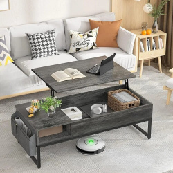 Tea and Coffee Tables for Living Room Wood Lifting Top Central Table Metal Frame Furniture Kitchen Table With Chairs Dining Side